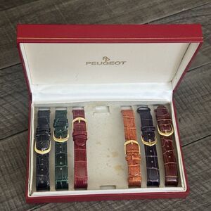 Vintage PEUGEOT WOMEN'S 6 INTERCHANGEABLE BANDS WITH CASE